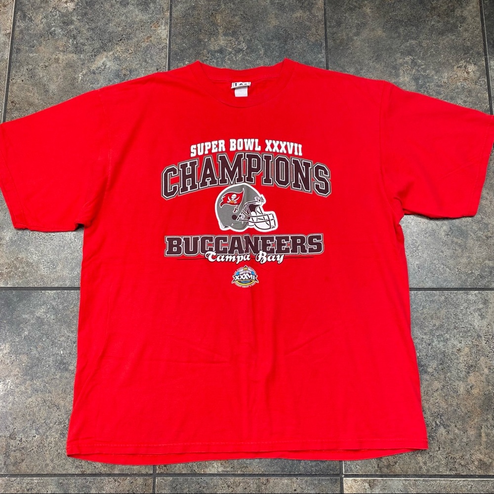 2003 NFL Tampa Bay Buccaneers Super Bowl XXXVII(37) Champions T-Shirt Size 2XL